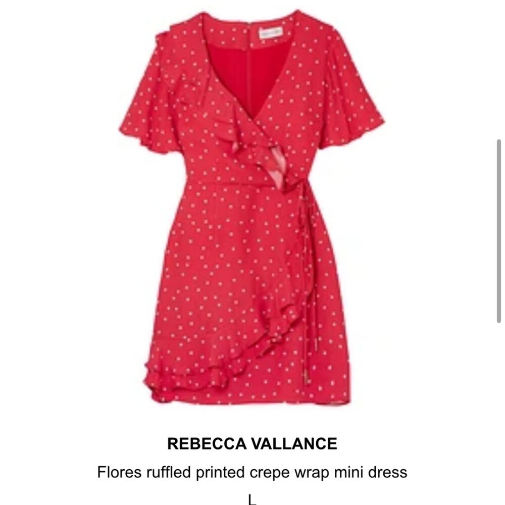 Rebecca Vallance Red Summer Mini Wrap Dress